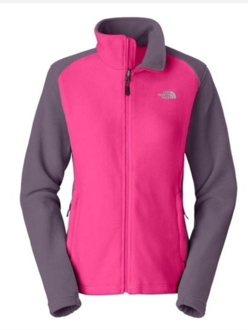 The North Face Pink Gray Full Zip Jacket Medium